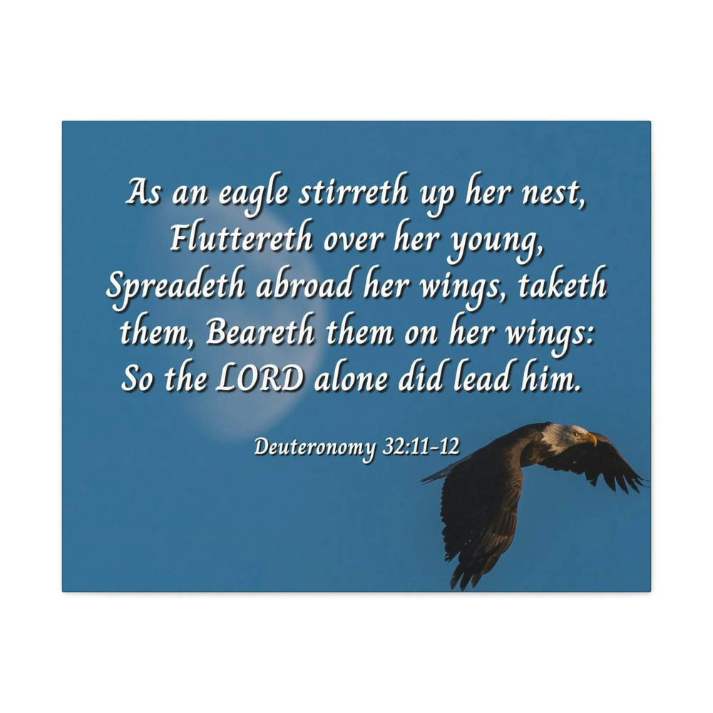 Scripture Walls Lord Leads Deuteronomy 32:11 Bible Verse Canvas Christian Wall